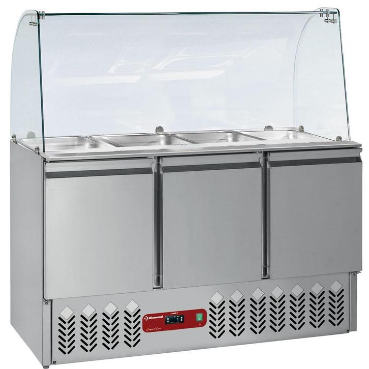 Geheel saladette & Kit gebogen glas :, Zakelijke goederen, Horeca | Keukenapparatuur, Koelen en Vriezen, Verzenden