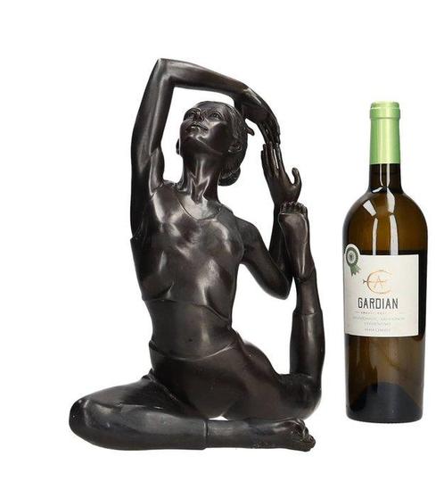 Figurine - A lovely lady - yoga - Bronze, Antiek en Kunst, Kunst | Designobjecten