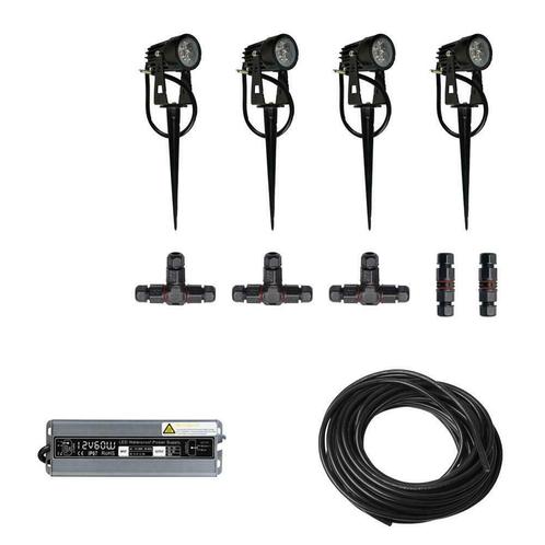 4x LED grond spot - 12V - 3 watt - complete set, Telecommunicatie, Zenders en Ontvangers, Verzenden
