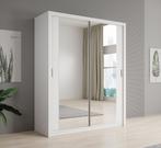 Kledingkast wit 180x62x215 Kleerkast schuifdeuren + spiegel, Verzenden, Nieuw