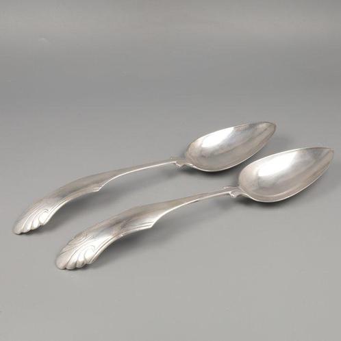 Jan Hendrik Eversbag - Couverts de service à légumes (2) -, Antiek en Kunst, Antiek | Zilver en Goud