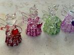 Italiaans Glas: 6 engeltjes in diverse kleuren,