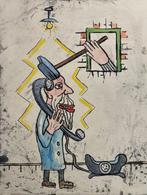 Fred Bervoets (1942) - Zelfportret met hamer