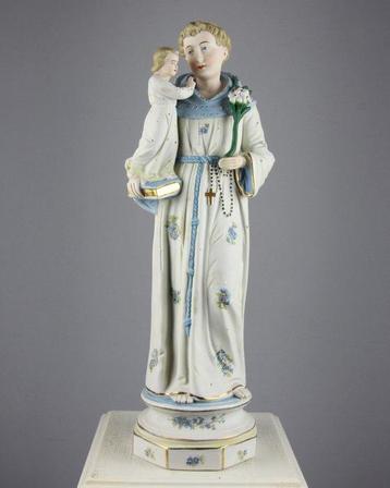 Beeldje - Sint Antonius van Padua - Bisque Porselein