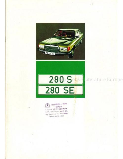 1972 MERCEDES BENZ S KLASSE BROCHURE DUITS, Livres, Autos | Brochures & Magazines