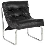 Zwarte loungezetel 'LOFT' (Lounge fauteuil, Design fauteuil)