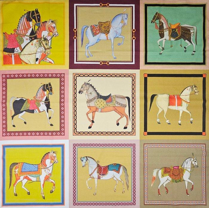 Paardrijpaneel Chevalier decoratief van katoen - 140x140cm, Antiek en Kunst, Curiosa en Brocante