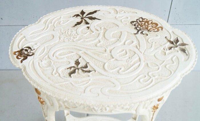 Bijzettafel - Gietijzer - Cast Iron Flower Table, Antiquités & Art, Curiosités & Brocante