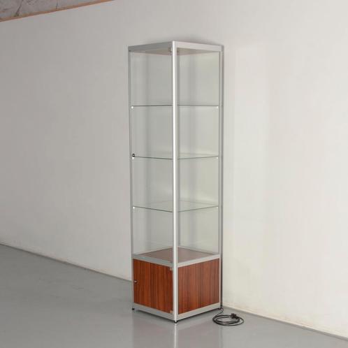 SDB vitrinekast met onderkast, kersen / glas, 200 x 50 cm, Maison & Meubles, Armoires | Vitrines, Enlèvement ou Envoi