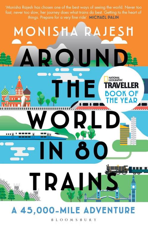 Around the World in 80 Trains 9781408869772 Monisha Rajesh, Boeken, Overige Boeken, Gelezen, Verzenden