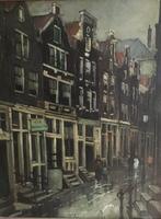 Pie Wilhelmus (1926-2003) - Amsterdams straatje in de regen, Antiquités & Art