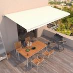 vidaXL Luifel handmatig uittrekbaar 600x350 cm crèmekleurig, Tuin en Terras, Zonneschermen, Verzenden, Nieuw