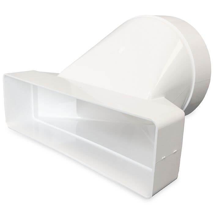 Kunststof verloop 204 x 60mm naar Ø 150mm - asymmetrisch, Doe-het-zelf en Bouw, Overige Doe-Het-Zelf en Bouw, Nieuw, Verzenden