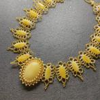 Collier à large col en ambre baltique naturel - Ambre -, Nieuw