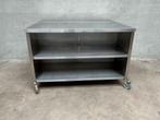 Verrijdbare rvs werktafel met opbergruimte 140 cm, Zakelijke goederen, Horeca | Keukenapparatuur, Ophalen of Verzenden, Gebruikt