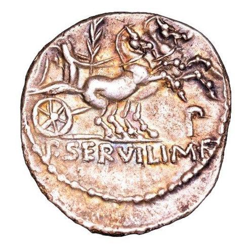 République romaine. P. Servilius M.f. Rullus, vers 100 av., Postzegels en Munten, Munten | Europa | Niet-Euromunten