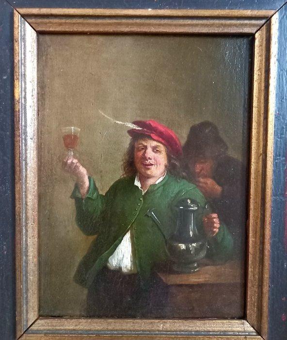 David Teniers (1610-1690), Naar - A cheerful drinker, Antiquités & Art, Art | Peinture | Classique