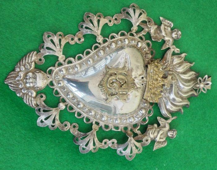 Votiefgeschenk - Zilver - 1850-1900 - Ex voto in argento 800, Antiek en Kunst, Kunst | Niet-Westerse kunst