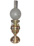 Anglan - Lampe de bureau - Laiton, Verre - Quinquet Duplex, Antiek en Kunst