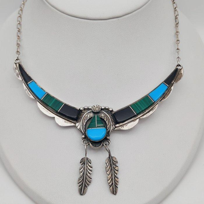 Collier ras du cou - États-Unis W. Long - Navajo (Sans prix, Antiek en Kunst, Kunst | Niet-Westerse kunst