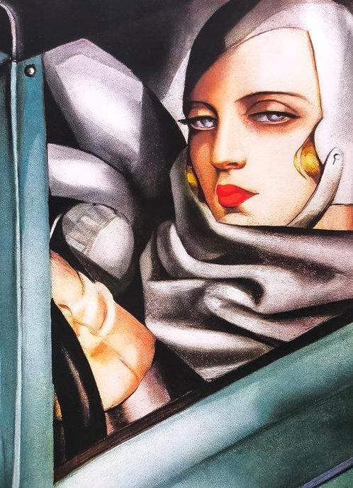 Tamara de Lempicka (1898-1980) (after) - Autoportrait dans, Antiek en Kunst, Curiosa en Brocante