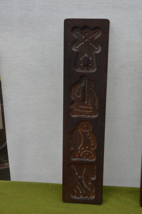 Houtwerkset (6) Mid-century modern - 6 oude speculaasplanken, Antiek en Kunst, Curiosa en Brocante