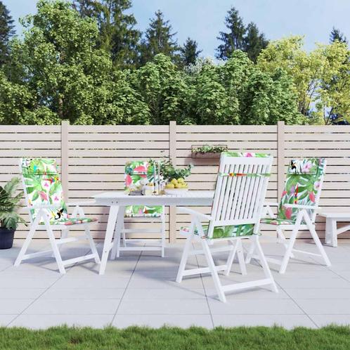 vidaXL Stoelkussens 4 st hoge rug oxford stof meerkleurig, Huis en Inrichting, Woonaccessoires | Kussens, Nieuw, Verzenden