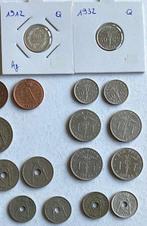 België. 1910-1934, Collection of Belgian 34 pcs coins, Postzegels en Munten
