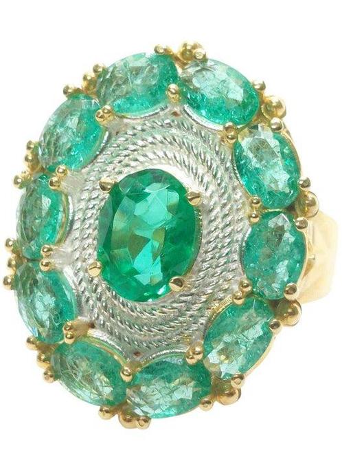 Sans Prix de Réserve - Bague - 9 carats Argent, Or jaune, Handtassen en Accessoires, Ringen