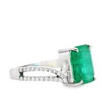 Zonder Minimumprijs - Ring Platina - 2.95ct. tw. Smaragd -, Nieuw