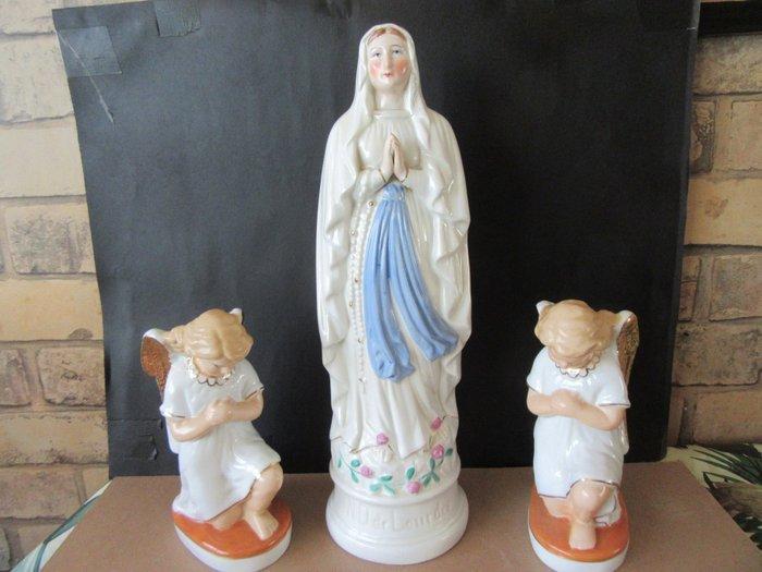 Set van 3 Porseleinen Religieuze beelden - Madonna en, Antiek en Kunst, Antiek | Boeken en Manuscripten