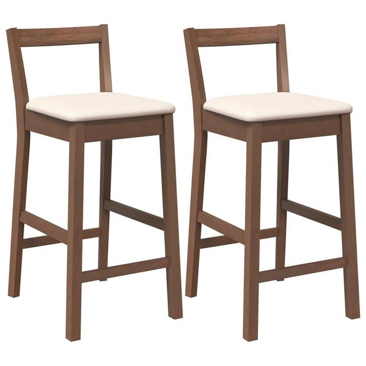 Bruine Houten Barkrukken 2 Stuks | OP = OP | Unieke Kans, Maison & Meubles, Tabourets de bar, Envoi