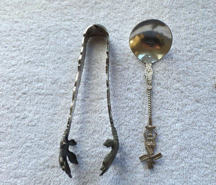 Suikertang (5) - .833 zilver - 1850-1900 - vork lepeltjes, Antiek en Kunst, Antiek | Zilver en Goud