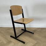 Eromes schoolstoel / stapelstoel zithoogte 46 cm, beuken -, Huis en Inrichting, Gebruikt, Zwart, Hout, Eén