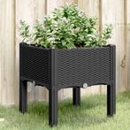 vidaXL Plantenbak met poten 40x40x42 cm polypropeen zwart, Tuin en Terras, Verzenden, Nieuw