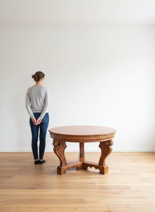 Tafel - Hout - Antieke tafel met mandje, Antiek en Kunst, Antiek | Overige Antiek
