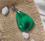 Malachite Pendentifs - Hauteur : 43 mm - Largeur : 24 mm-, Verzamelen, Mineralen en Fossielen