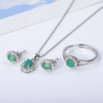 Zonder minimumprijs - 3-delige sieradenset - 18 karaat