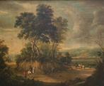 European School (XVIII) - Landscape and characters, Antiek en Kunst