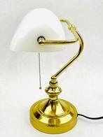 NO RESERVE - Bankierslamp - Messing, Glas - Iconische Hotel