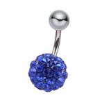 Fako Bijoux® - Navelpiercing - Disco Dots - Donkerblauw, Verzenden