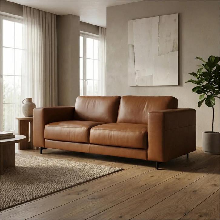 Leren bank Clear - 2,5 zits, Maison & Meubles, Canapés | Salons, Enlèvement ou Envoi