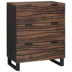 vidaXL Dressoir met lade Bruin 60 x 33.5 x 75 cm Massief, Verzenden, Nieuw