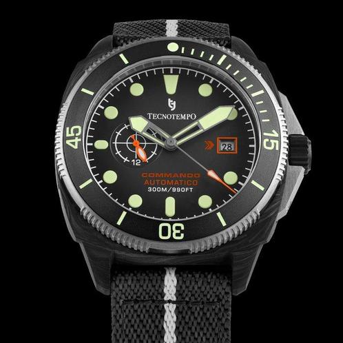 Tecnotempo - Commando Forged Carbon & Titanium - Automatic, Handtassen en Accessoires, Horloges | Heren