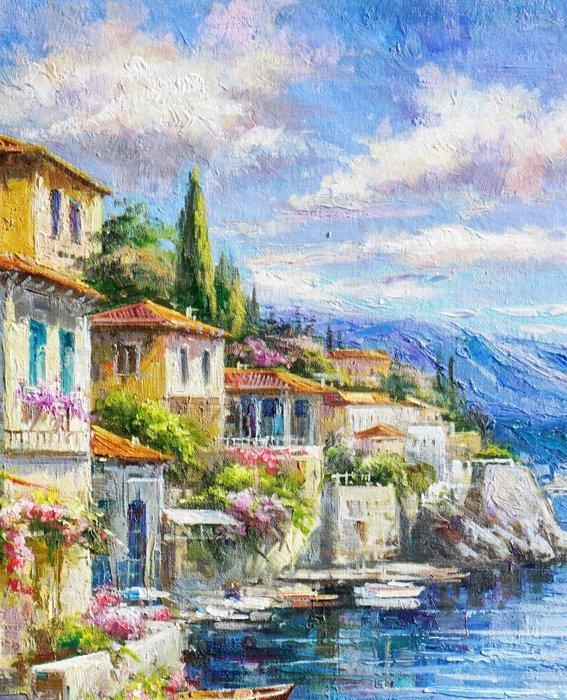 CleliaArt - Coastal Serenity, Antiek en Kunst, Kunst | Schilderijen | Modern