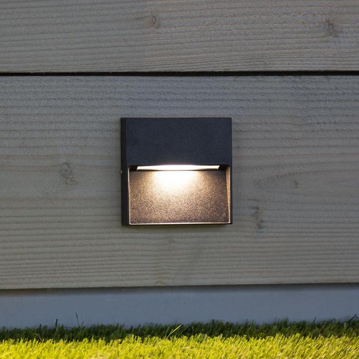 Wandverlichting modern Wandspot LED Shadow square buitenlamp, Tuin en Terras, Buitenverlichting, Verzenden