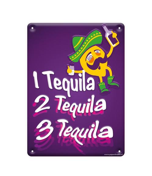 Metalen Bord Drink Tequila, Hobby & Loisirs créatifs, Articles de fête, Envoi