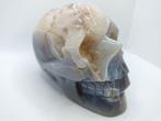 Agaat Schedel - Hoogte: 12 cm - Breedte: 9 cm- 990 g - (1)