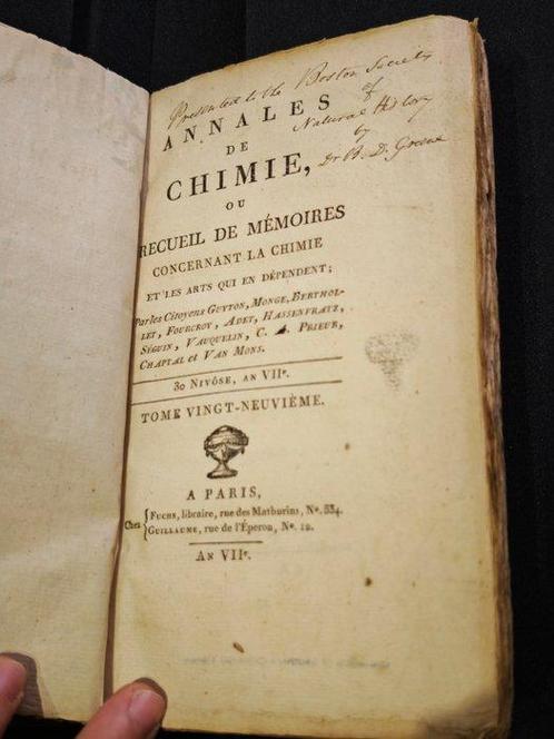 Humboldt, Vauquelin, Fourcroy, Bayen, Bouillon-Lagrange,, Antiek en Kunst, Antiek | Boeken en Manuscripten