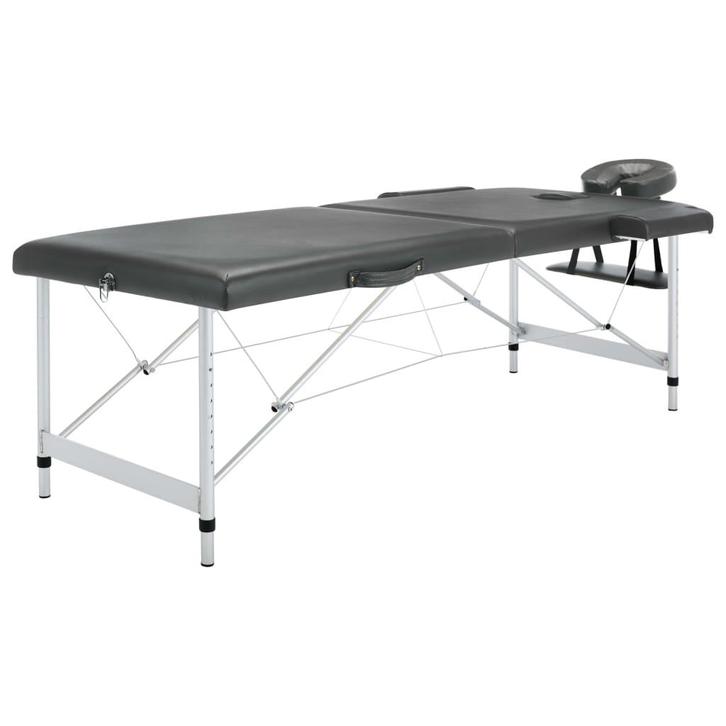 vidaXL Massagetafel met 2 zones 186x68 cm aluminium frame, Sports & Fitness, Produits de massage, Envoi